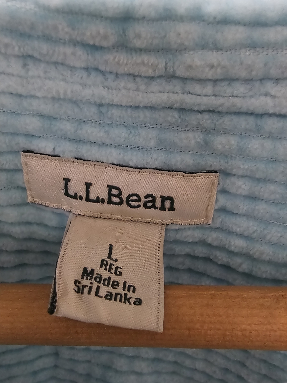 L.L. Bean Granola Girl Corduroy Relaxed Shirt Jacket Aqua Light Blue Large - Picture 4 of 6